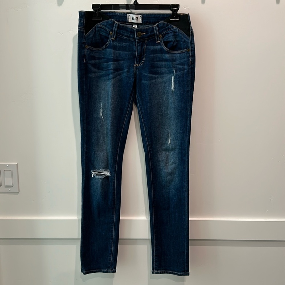 Paige maternity distressed jeans size 25